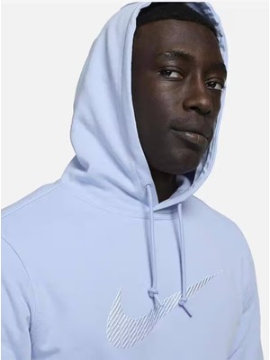 Nike Sportswear Swoosh Clup Hoodie Erkek Mavi Spor Sweatshirt