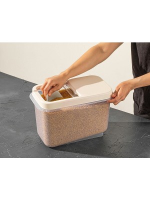 Epilons Sürgülü Kapaklı 10 Lt Erzak Bakliyat Un Şeker Saklama Kabı (1177)