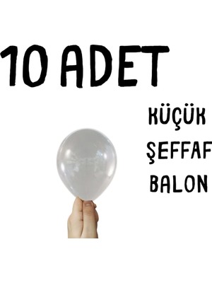 Feyza Design Küçük Krem Şeffaf Balonlar - 10 Adet