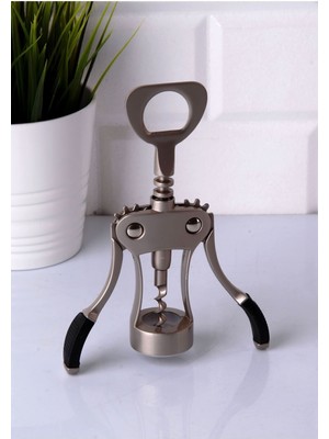 Feyza Design Şık ve Dayanıklı Çelik Tirbuşon, Şarap Açma Aracı, Pratik Kullanım