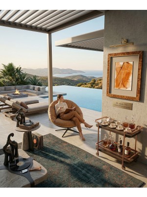 AVYNA Nobelıa™ Premium Berjer Koltuk | Tv Izleme, Kitap Okuma ve Dinlenme Koltuğu - Kahverengi