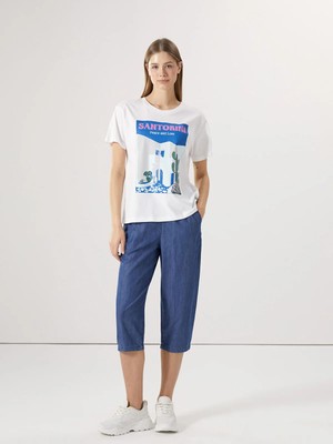 Lc Waikiki Yeni Sezon Beli Lastikli Kadın Jean Kapri