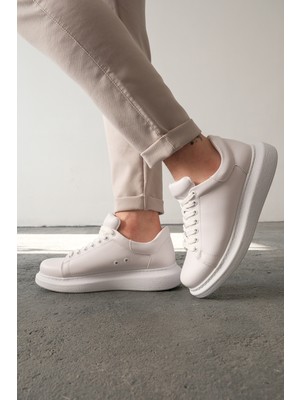 Roof Atelier Erkek Beyaz Bağcıklı Spor Ayakkabı - 257 - Cbt Estrella