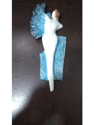 Es Dekor El Yapımı Seramik Duvar Meleği 1 Adet Melek