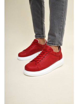 Roof Atelier Erkek Kırmızı Bağcıklı Spor Ayakkabı  - 257 - Cbt Estrella