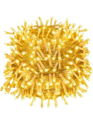 Akinco 10 Metre Günışığı LED Işık Fişli Dekoratif Sarı Ton Aydınlatma 3 Modlu LED Şerit