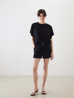 Lc Waikiki Yeni Sezon Beli Lastikli Slouchy Fit Kadın Jean Şort