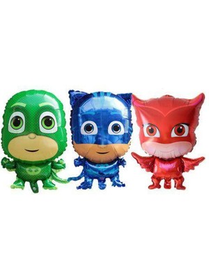 Feyza Design Çok Renkli Pijamaskeliler Folyo Balon Seti 3'lü