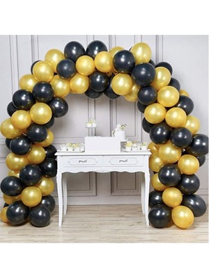 Feyza Design Pembe Balon ve Şişirme Pompası Zincir Balon Seti