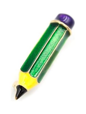 Kurşun Kalem Broş - Yeşil