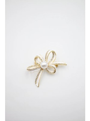 Çiçek Broş - Altın