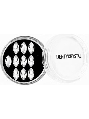 Generic Dentycrystal Diş Pırlantası Oval Beyaz 10'lu ( Avusturya Kristallerinden Oluşturulan 10'lu Set )