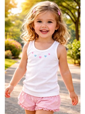 Almira Anne Bebek Kız Çocuk Pamuklu Atlet Günlük Giyim ve Rahatlık Için