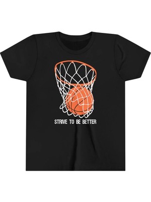 Çocuk Unisex Baskılı T-Shirt - Siyah