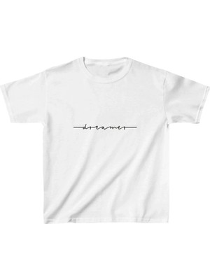 Çocuk Unisex Baskılı T-Shirt - Beyaz