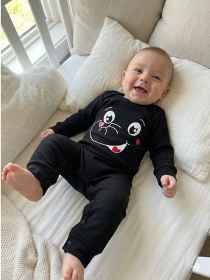 tinytrends %100 Pamuk Unisex 3-6-9 Ay Yenidoğan Hediyelik Bebek Tulum