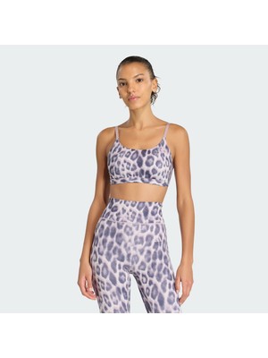 Adidas Performance KA6345 Optime Essentials Workout Leopar Hafif Destekli Sporcu Sütyeni