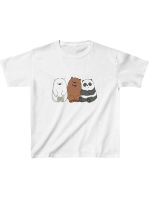 Çocuk Unisex Baskılı T-Shirt - Beyaz