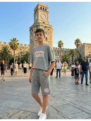 Queen Kids 8249 Erkek Çocuk Süprem Money Şortlu Takım