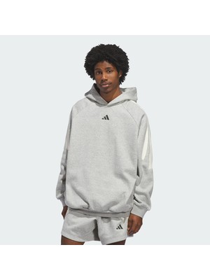 Adidas Performance KB7540 Adidas Basketball 3-Stripes Polar Kapüşonlu Üst (Unisex)