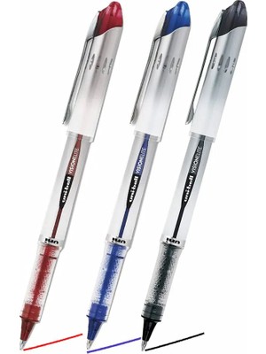 Uni Roller Yönetici Kalemi 0.8 mm UB-200 Siyah-Mavi-Kırmızı 3 Lü