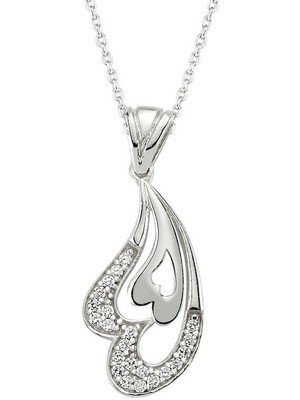 Epilons 925 Ayar Gümüş Kalpli Kadın Gümüş Kolye PND47138290 (1021)