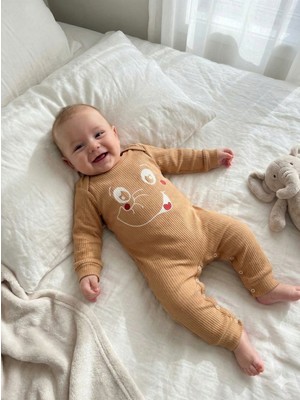 tinytrends %100 Pamuk Unisex 3-6-9 Ay Yenidoğan Hediyelik Bebek Tulum