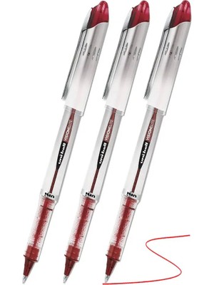 Uni Roller Yönetici Kalemi 0.8 mm UB-200 Kırmızı 3 Lü