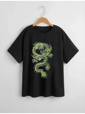 Çocuk Unisex Baskılı T-Shirt - Siyah