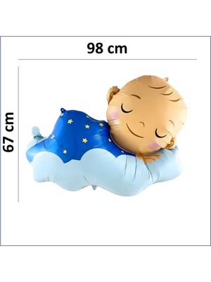 Feyza Design Cinsiyet Belirleme ve Doğum Konsept Folyo Balon Mavi