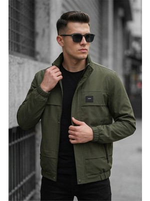 Oksit Trend Style Slim Fit Suya Dayanıklı Erkek Mevsimlik Ceket - Fermuarlı ve Cepli