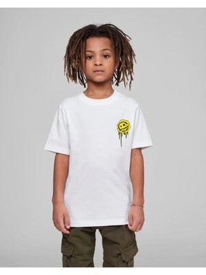 Tarz Yeri Çocuk Unisex Baskılı T-Shirt - Beyaz