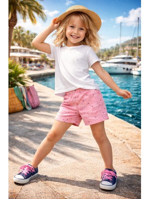 Almira Anne Bebek Çocuklar Için Desenli Yaz Şortu Rahat ve Şık Giyim Alternatifi