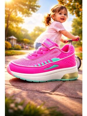 Almira Anne Bebek Kız Çocuk Spor Ayakkabıları Pembe Renkli Bağcıklı Modeller