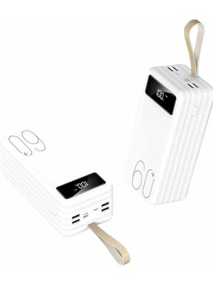 GIGA Powerbank 60.000 Mah Taşınabilir Şarj Hızlı El Fenerli Dijital Göstergeli