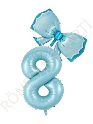 Feyza Design Yeşil Rönesans Rakam Fiyonk Folyo Balon Seti Yaş 8