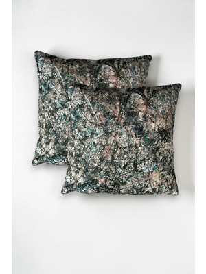 Radora 2 Adet Lavender Temalı Çift Taraf Dijital Baskılı Fermuarlı Kırlent Kılıfı