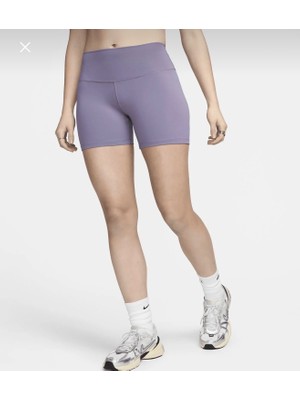 Nike Dri-Fit One High-Waisted 12.5cm Biker Training Kadın Mor Tayt Şort FN3211-509