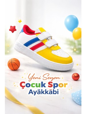 papucumun dünyası Günlük Bebek Çocuk Sneaker Cırt Cırt Bantlı Spor Ayakkabı Yürüyüş Ayakkabısı