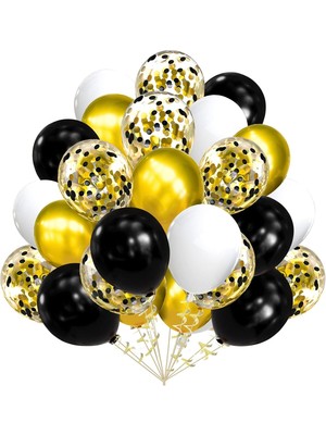 Feyza Design Konfetili Balonlar 40'lı Paket Doğum Günü Süslemeleri