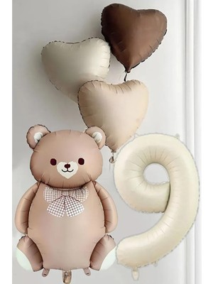 Feyza Design 9 Yaş Retro Kişilik Balon Seti - Renkli Folyo Balonlar