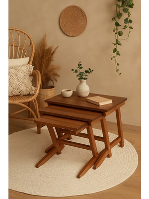 Fami Home | Almina 3’lü Iç Içe Modern Zigon Sehpa