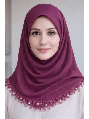 Gigi Giyim Kenarları Desenli Pul Detaylı Tek Renk El Işi Iğne Oyalı Yazma