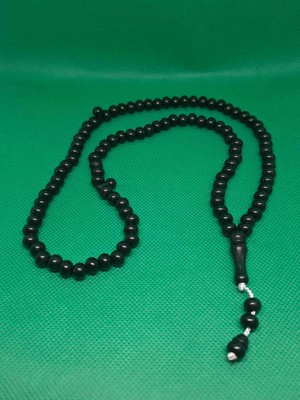 Sarıyer Silver 99'luk Namaz Tesbihi Plastik Dua Islam Habbe Imame Koruyucu