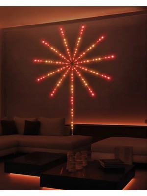 Marsilyan Uygulama Destekli Rgb LED Havai Fişeek Duvar Aydınlatması