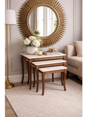 Fami Home | Pesaro 3’lü Iç Içe Modern- Avangard Zigon Sehpa