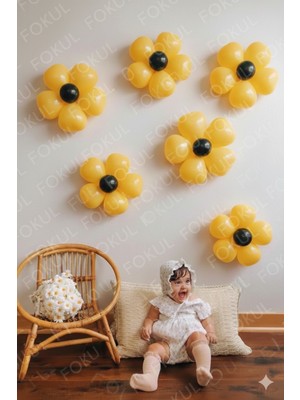 Feyza Design 36 Balonlu Papatya Yapma Aparatı Doğum Günü Balon Seti