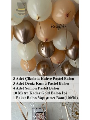 Feyza Design Çok Renkli Düz Balon Seti - Bekarlığa Veda ve Parti Süsleri