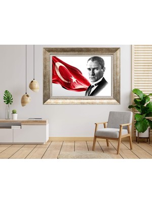 Giyense Gümüş Çerçeveli Dekoratif Tablo NUM743