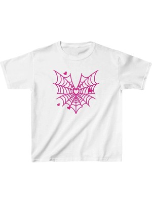 Unisex Çocuk Baskılı T-Shirt - Beyaz